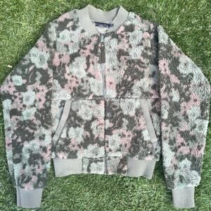 PrAna Polar Eacape 2-n-1 Reversible Bomber Jacket Sherpa Fleece Full Zip Coat XS